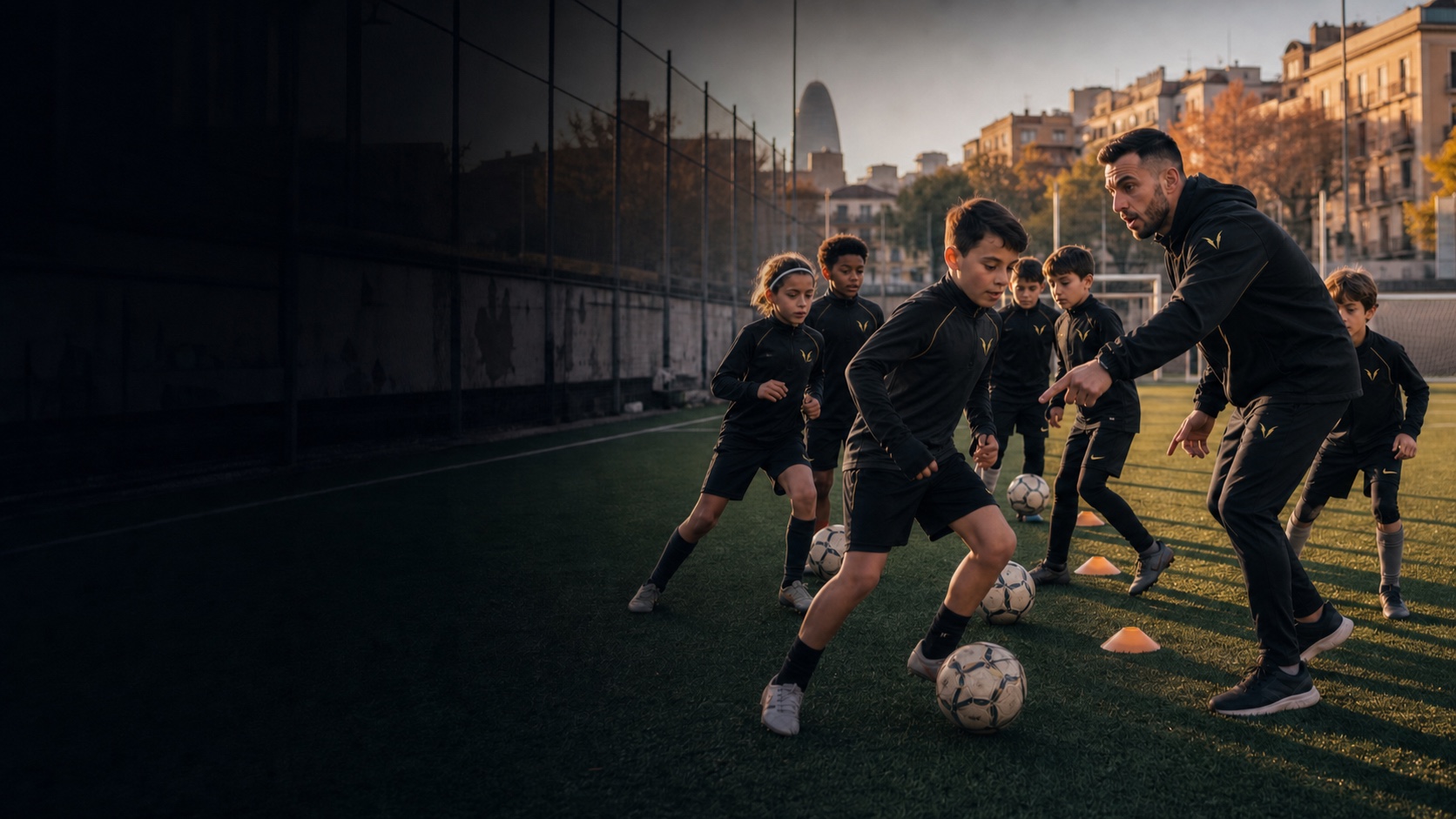 International players in the Barcelona Thanksgiving Soccer Experience