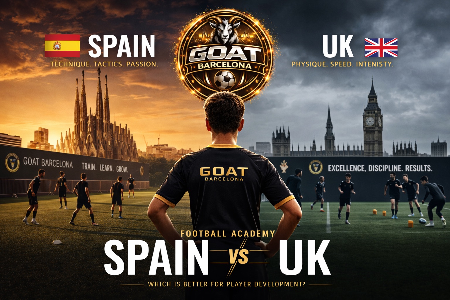 Academia fútbol España vs Inglaterra